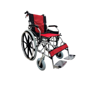 SILLA DE RUEDAS ALUMINIO ROJA